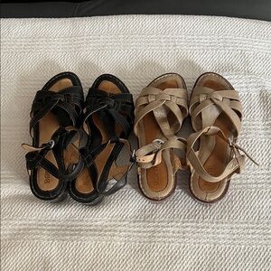 Two pairs of Born sandals